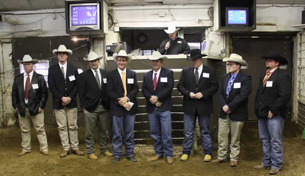 Livestock contestants: Karl Mosshart, 1st - Byron Bina, Champion - Charles Cummings, Tyler Gillum, Mike Bailey, 2nd -Cody Murray, Jason Boucher and Brandon Hamel